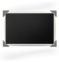 Retro photo frame in vintage photo corners vector image