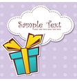 Present gift box with ribbon vector image