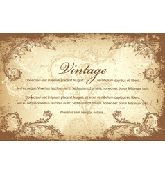 Vintage invitation vector image