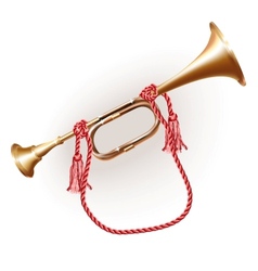 Traditional hunting horn vector image