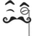 Mustache and monocle vector image
