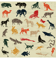 Animals in a retro style vector image