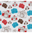 Vintage seamless pattern with camera vector image