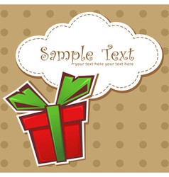 Present gift box with ribbon vector image