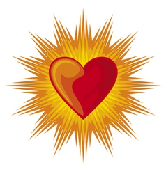 Heart shining vector image