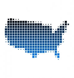 USA map vector image