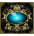 Golden frame vector image