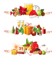Christmas borders vector image