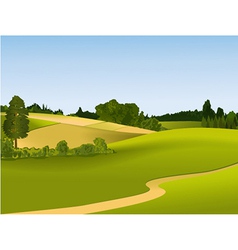 Rural landscape vector image
