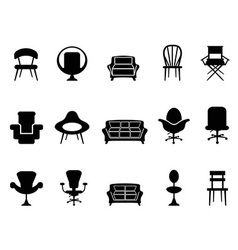Chair icons vector image