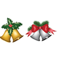 Gold and silver bells vector image