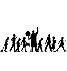 School crossing vector image