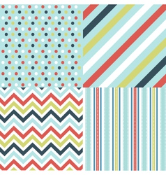 Seamless patterns with fabric texture vector image