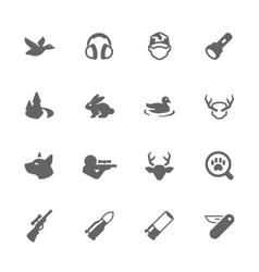 Simple Hunting Icons vector image