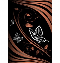 Floral background with butterflies vector image