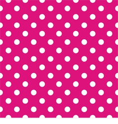 Tile pattern white polka dots pink background vector image