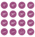 Retro sale icons tag stickers or labels vector image