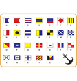 Nautical flags vector image