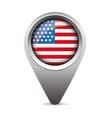 USA pointer flag USA pointer flag vector image