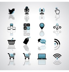 Internet-business icons vector image