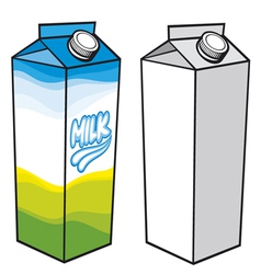 Milk carton with screw cap vector image