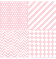 Seamless baby girl pattern vector image