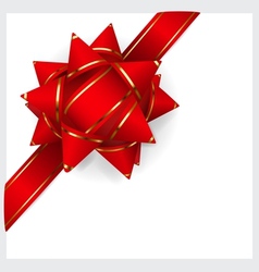 Red bow of ribbon vector image