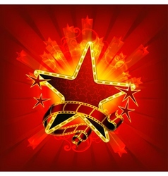 Movie stars red vector image