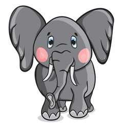 Cute cartoon elephant Cute cartoon elephant vector image