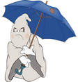 Spirit and an umbrella vector image