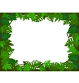 Green leaf frame vector image