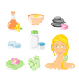 Spa and body care icon set vector image