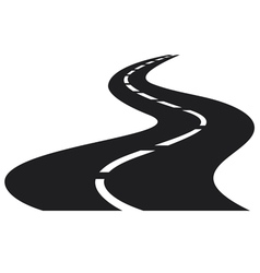 Winding road vector image