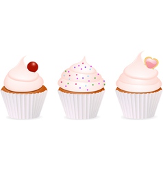 Cup cakes vector image