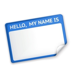 Name Tag vector image
