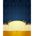 Seamless pattern in Victorian style Gold Dark Blue vector image