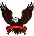 Bald eagle and red emblem vector image