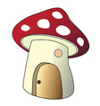 Mushroom house vector image