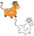 Cartoon cow vector image
