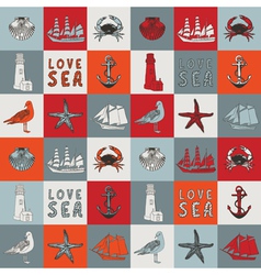 Marine background vector image