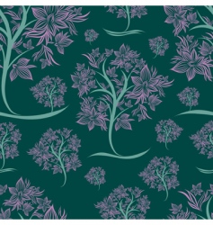 Vector seamless pattern from trees vector image