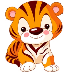 Cartoon tiger vector image