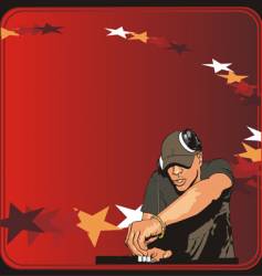 Dj vector image