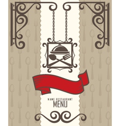 Restaurant menu design vector image