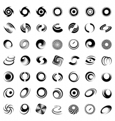 Spiral movement and rotation vector image