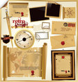 Retro design elements vector image