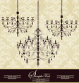 Invitation vintage card with floral ornament and c vector image