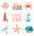Marine background vector image