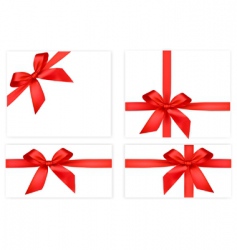 Red bows vector image
