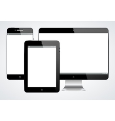 Realistic modern gadgets vector image